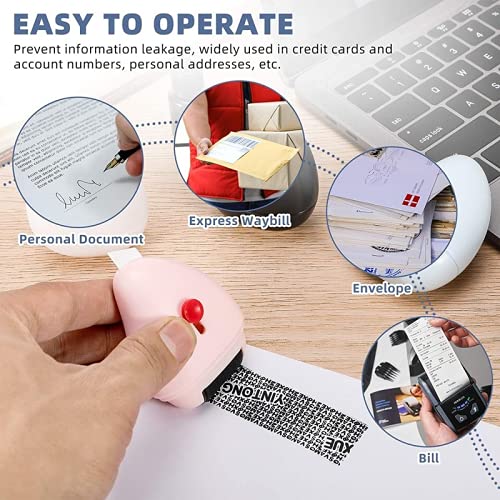 SkyShopy Identity Protection Roller Stamp Guard Your ID Stamp Roller with Cutting Tool Designed for Anti-Theft, Protect Your Confidential Address, Bank Statement, Personal Privacy SkyShopy Identity Protection Roller Stamp Guard Your ID Stamp Roller with Cutting Tool Designed for Anti-Theft, Protect Your Confidential Address, Bank Statement, Personal Privacy